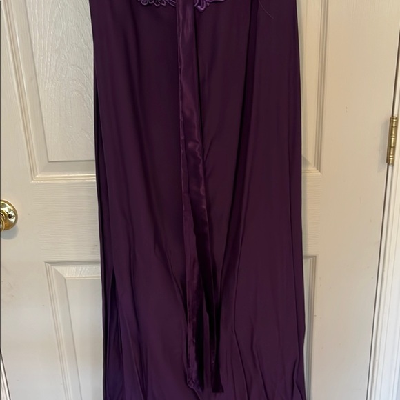 Vintage Elegant Purple Women’s Short Sleeve Maxi Dress Size 16 - Picture 6 of 8
